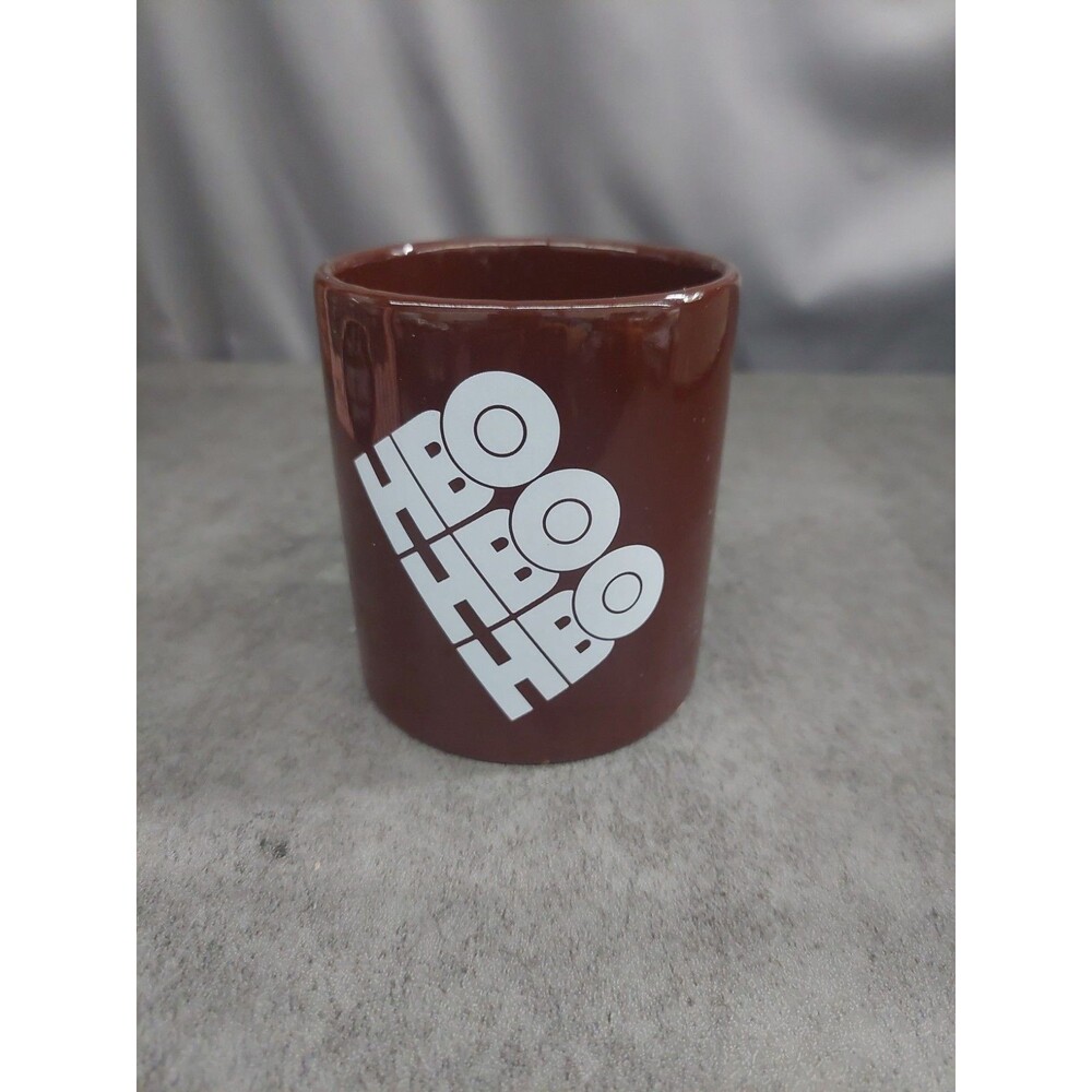 Vintage HBO Logo TV Station Brown West Germany mug